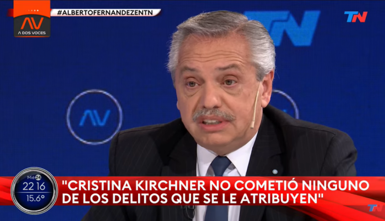 Alberto Fernández: “Cristina es una mujer honesta y no cometió ninguno de los delitos que le atribuyen”